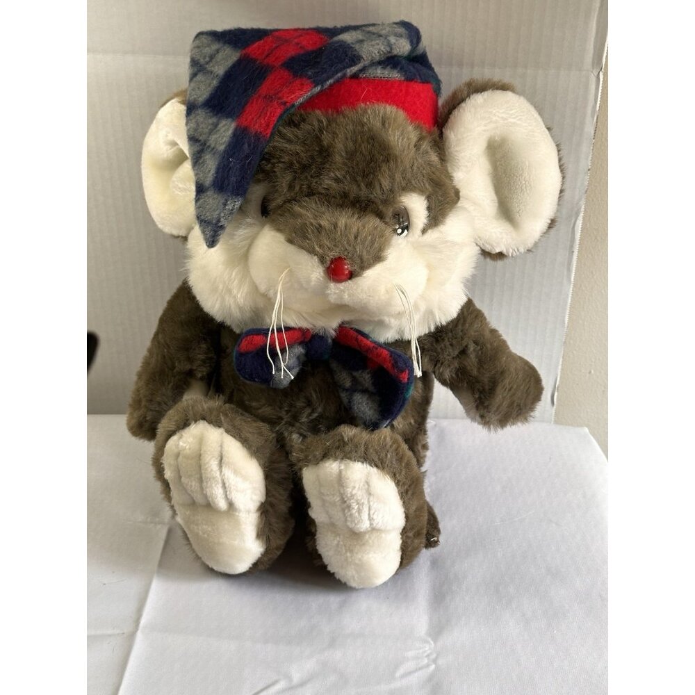 Plush Target Common Wealth Christmas‎ Mouse Lil' Tweaks Stuffed Animal Vtg 17"